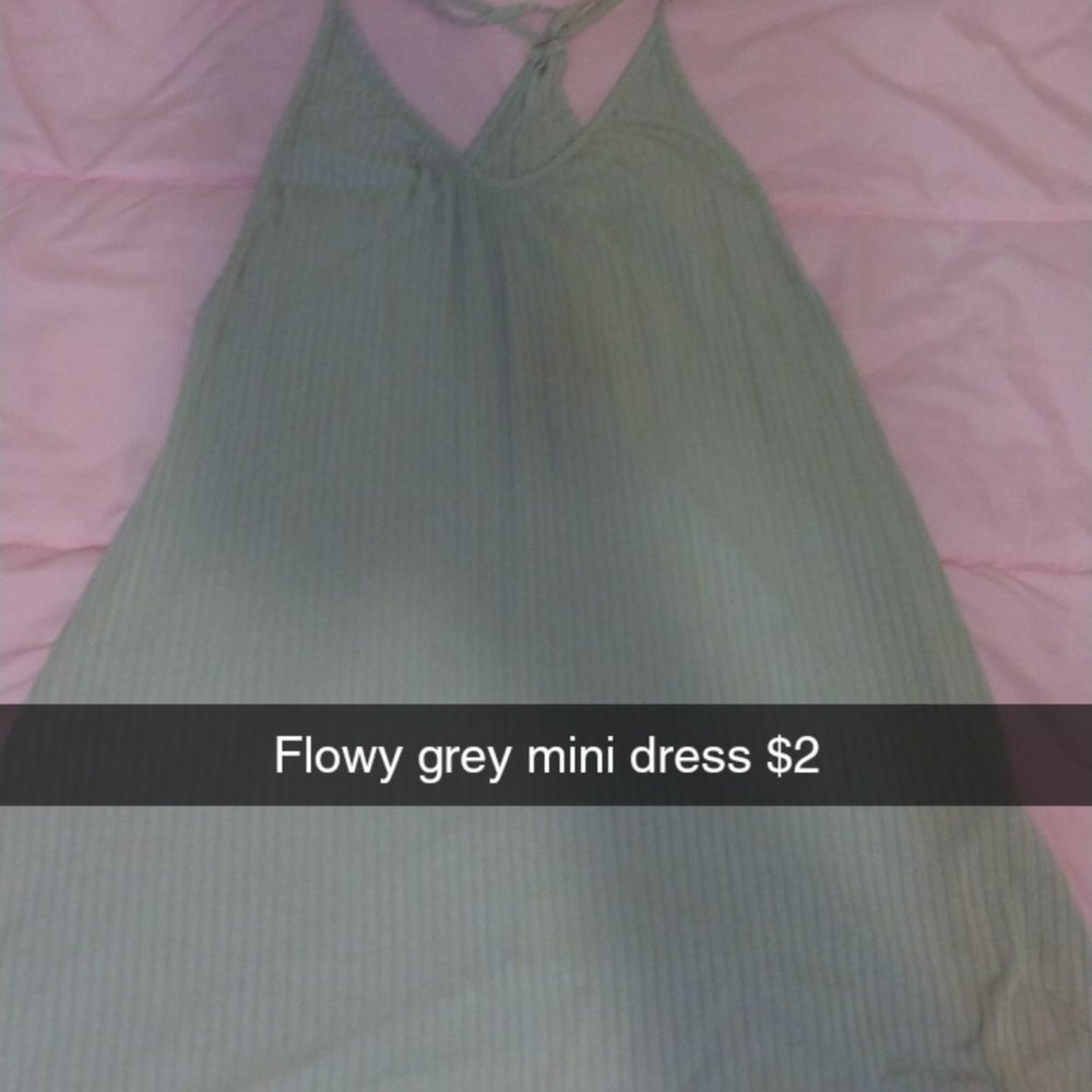 Flowy grey mini dress